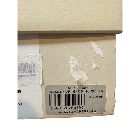 AllSaints Alex Chelsea Boots Patent Leather Grunge Classy Black Truffle Red Sz 9 - Picture 10 of 12